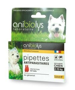 Pipettes antiparasitaires - Petit et moyen chien, 2 pièces